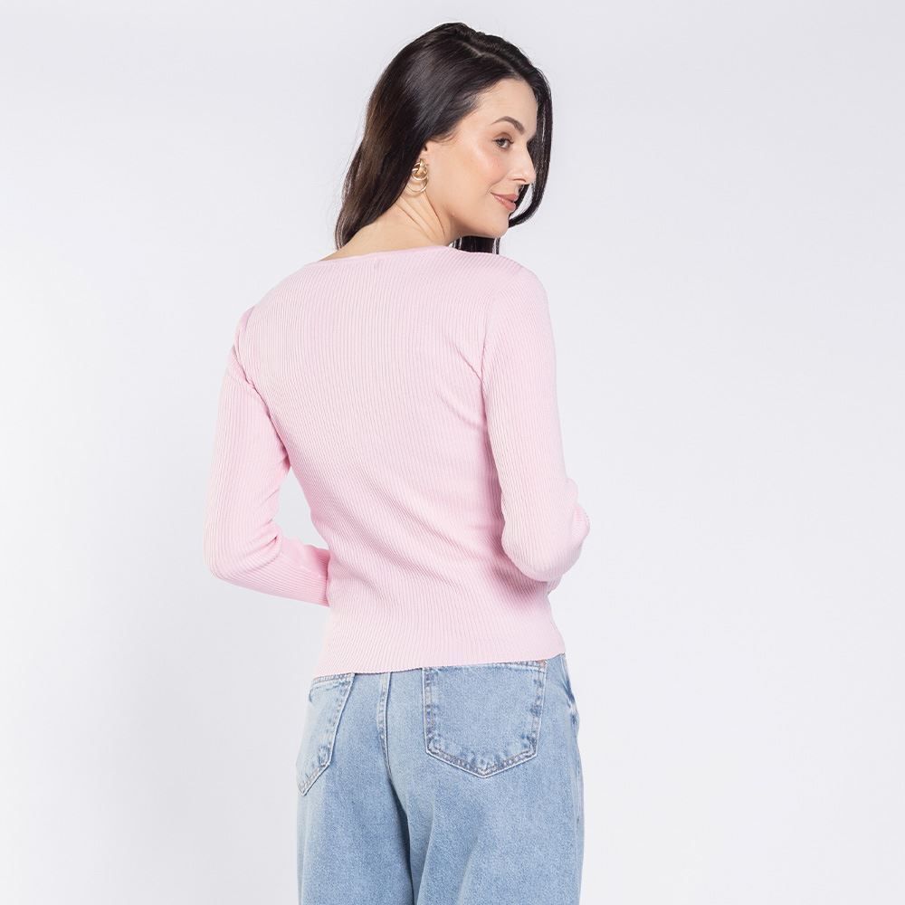 Cardigan Feminino De Tricot Canelado Boby Blues