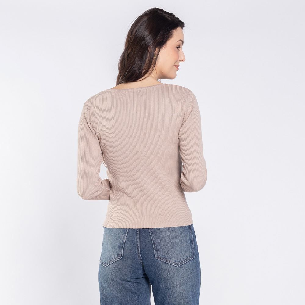 Cardigan Feminino De Tricot Canelado Boby Blues