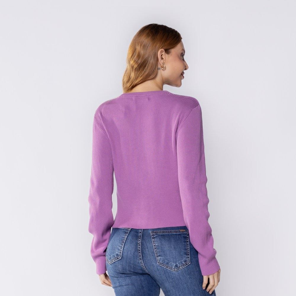 Cardigan Feminino De Tricot Canelado Boby Blues