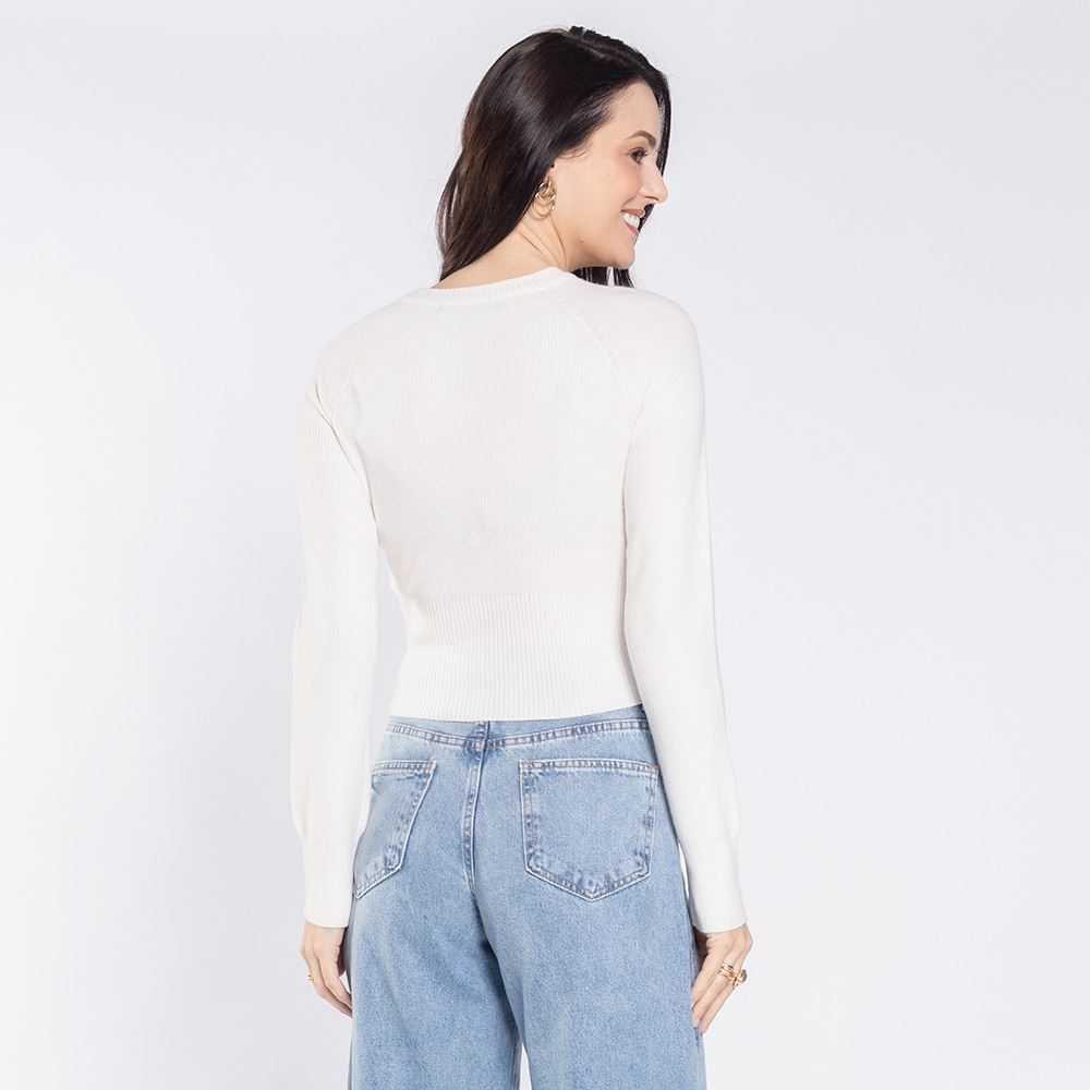 Cardigan Feminino De Tricot Com Botões Boby Blues