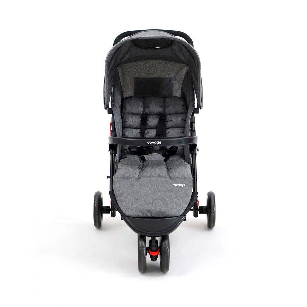 Carrinho De Bebê Delta 3 Rodas Voyage - Cinza Mescla