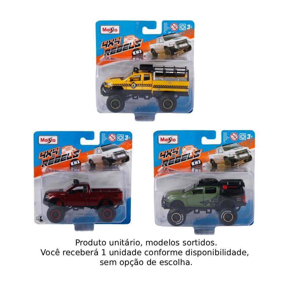 Carro em Miniatura 4X4 Fresh Metal Rebels Maisto - Sortido