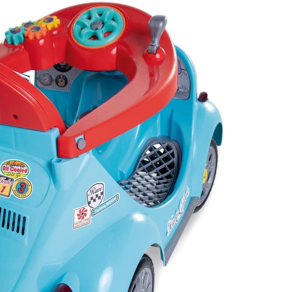 Carro Passeio E Pedal Azul Fouks Calesita  - 998