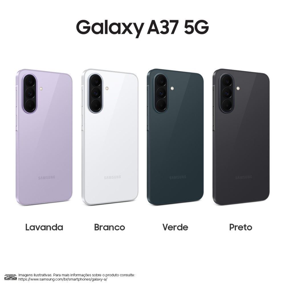 Celular Samsung Galaxy A37 5G 128Gb 6Gb Ram Câmera 50Mp Recursos Ai - Lavanda