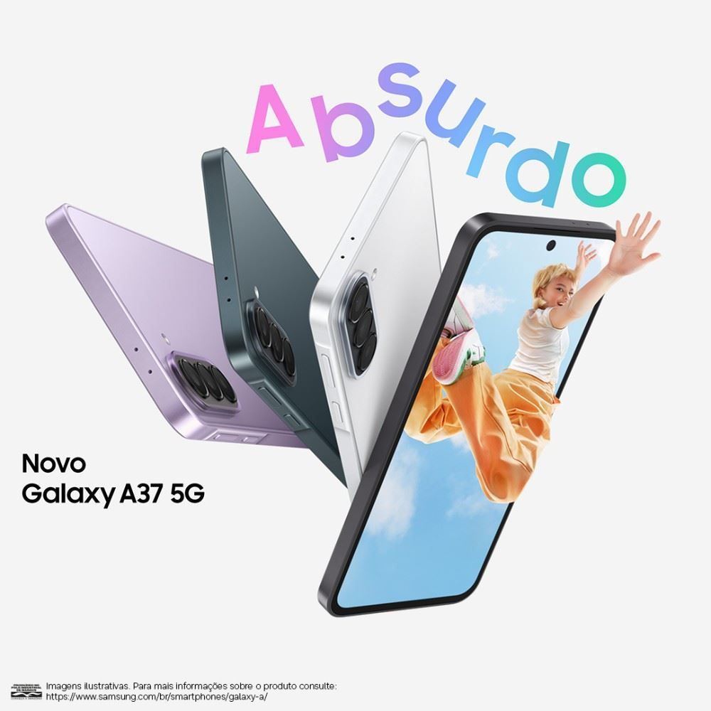 Celular Samsung Galaxy A37 5G 256Gb 8Gb Ram Câmera 50Mp Recursos Ai - Lavanda