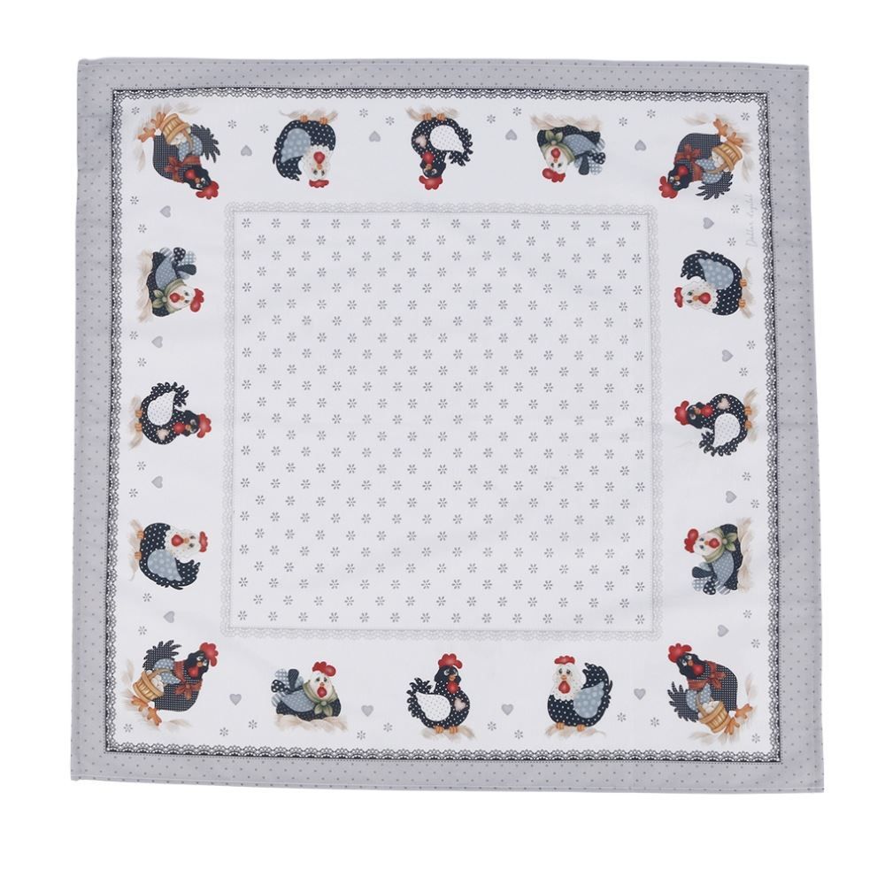 Centro de Mesa 78X78 cm Clean Renova Dohler - Lia Cinza