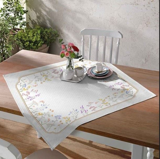 Centro de Mesa 78X78 cm Clean Renova Dohler - Floral Boho
