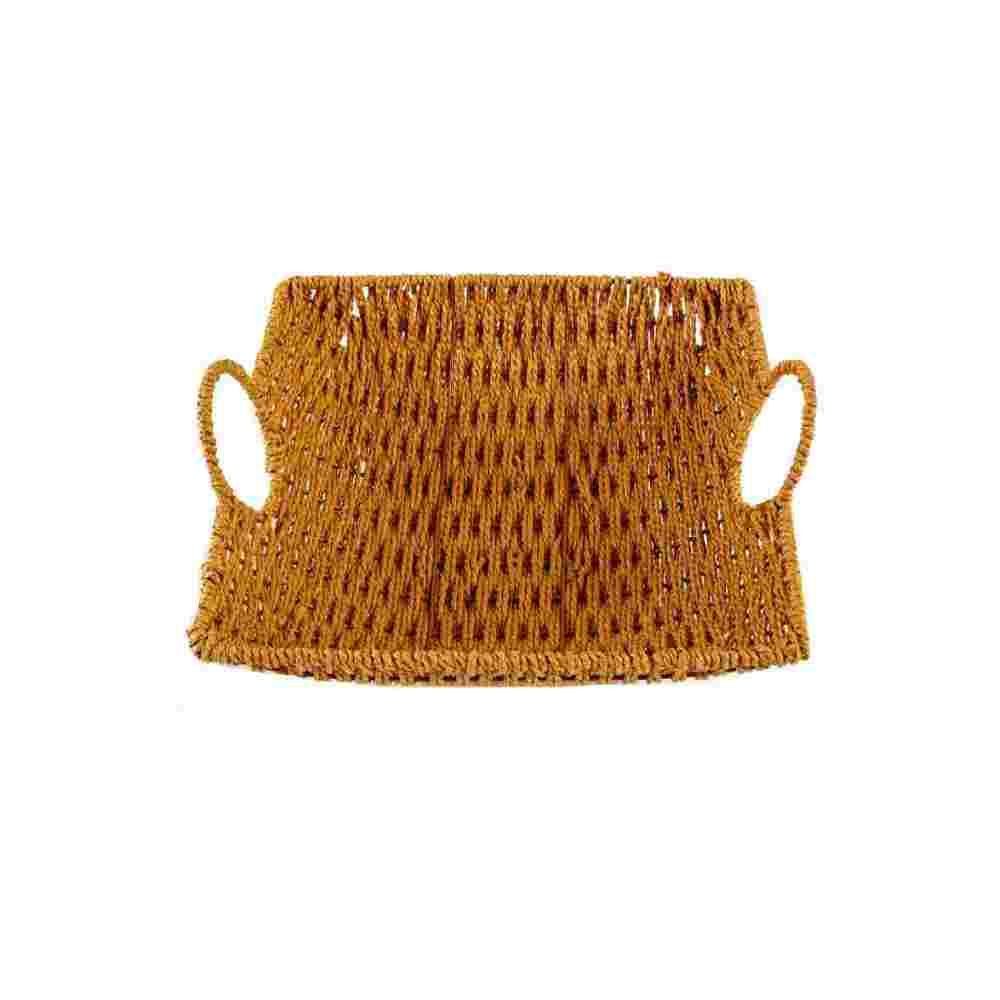 Cesta Quadrada Com Alça Havan Casa 25Cm - Natural