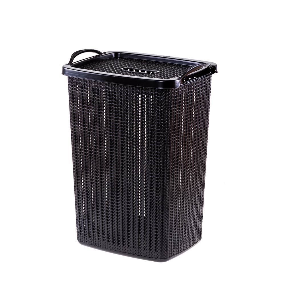 Cesto De Roupas Plasútil Trama 40 Litros - Preto