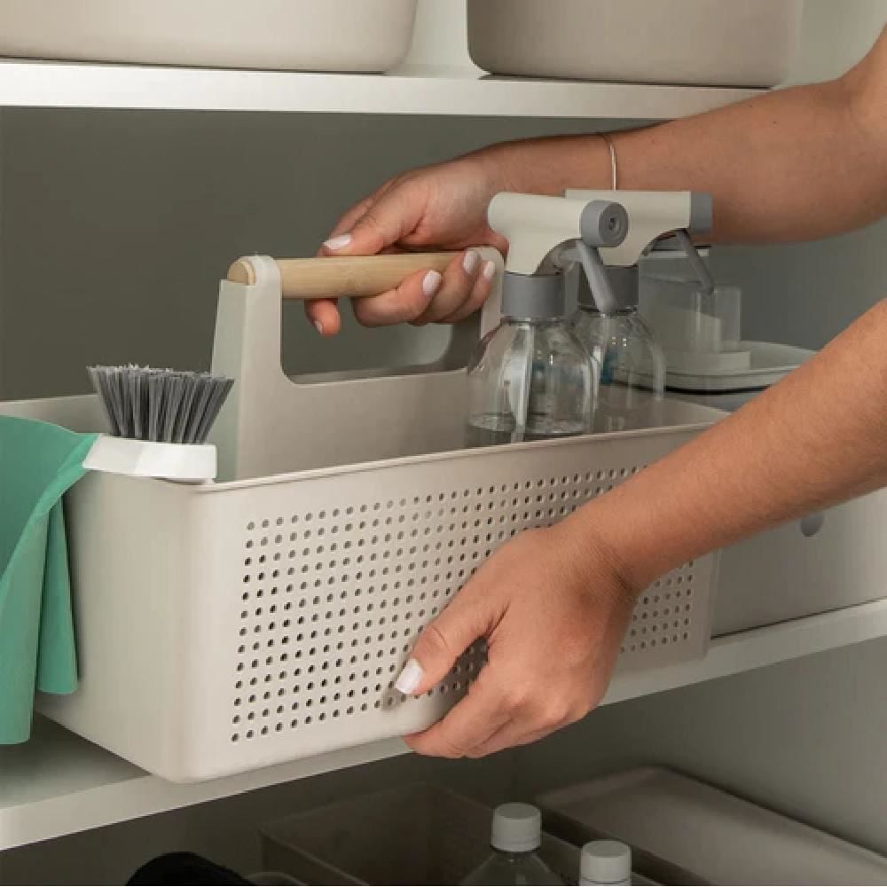 Cesto Organizador com Alça Flow Ou 800Ml - Bege
