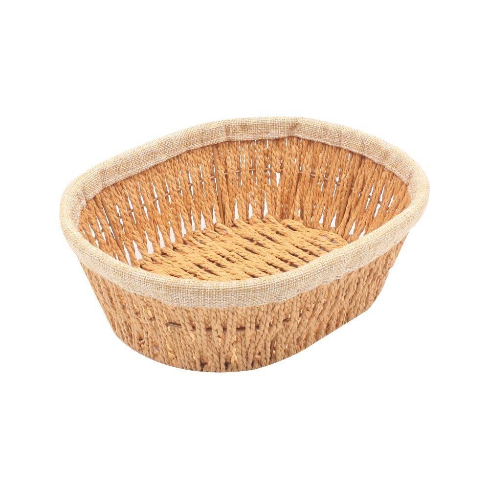 Cesto Oval Com Forro Tecido 22Cm Havan Casa - Natural
