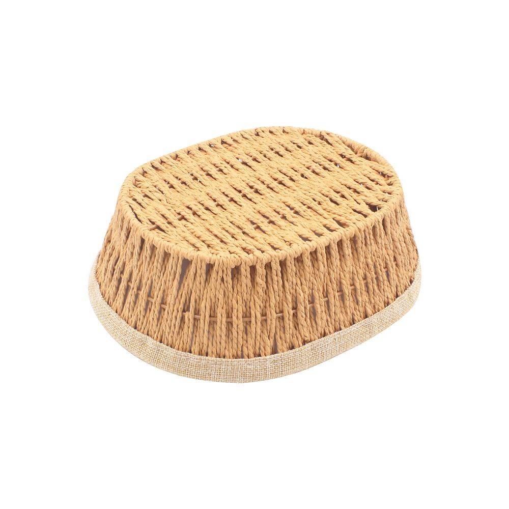 Cesto Oval Com Forro Tecido 25Cm Havan Casa - Natural