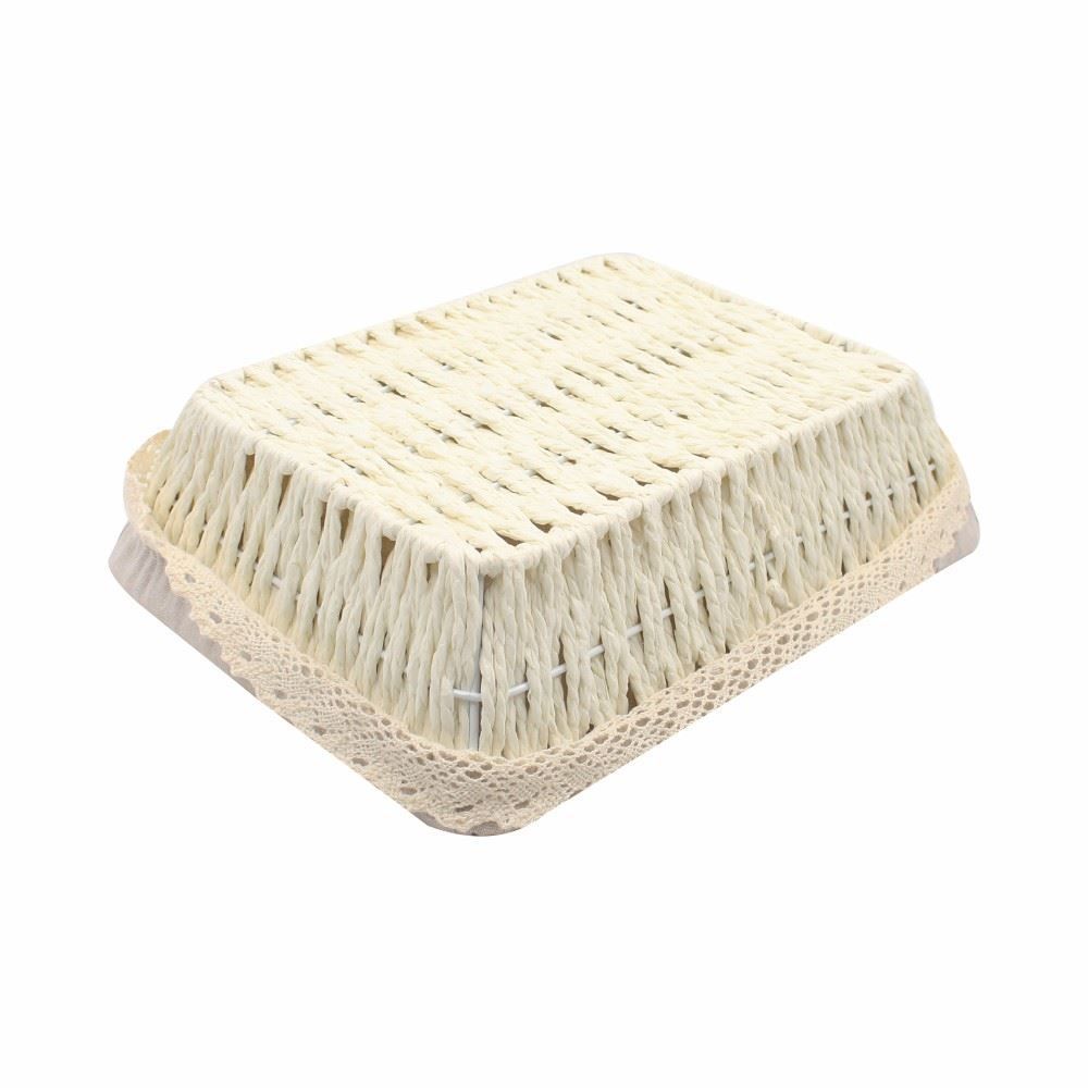 Cesto Retangular Com Forro De Tecido 24 Cm Havan Casa - Estampado
