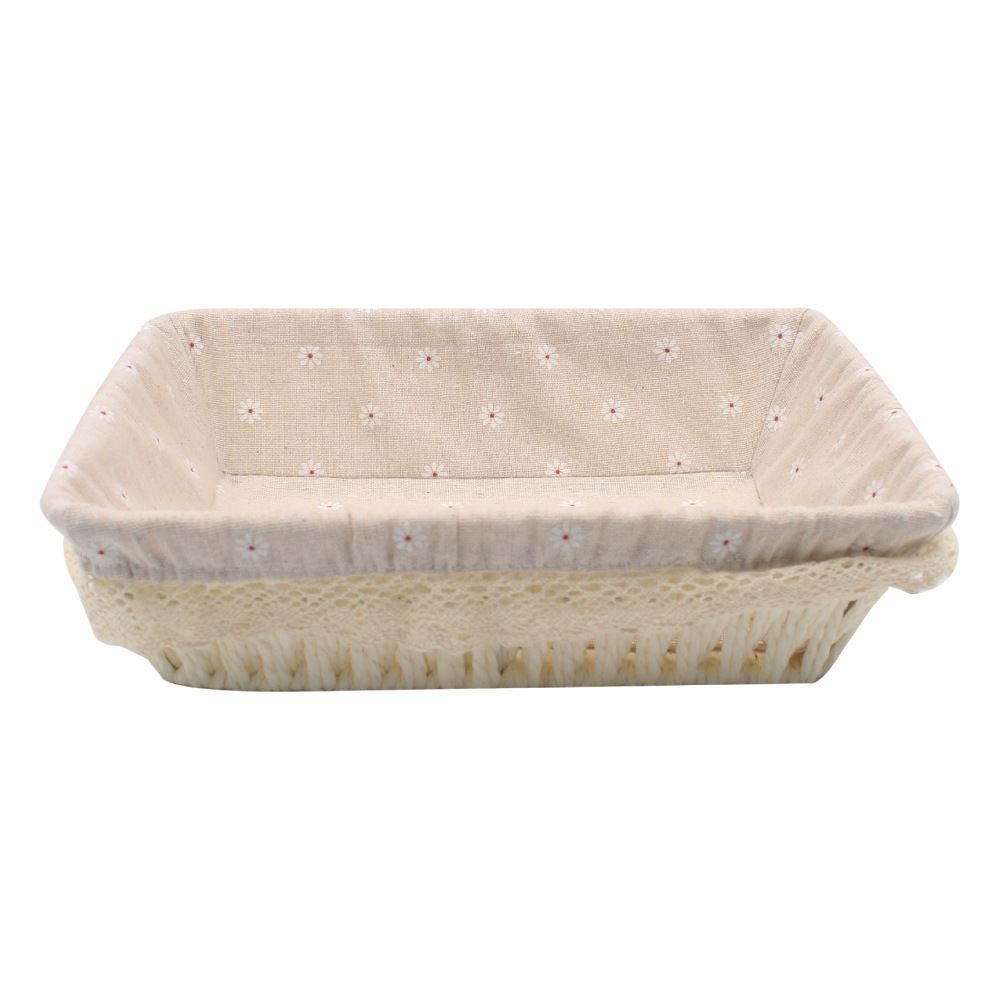 Cesto Retangular Com Forro De Tecido Havan Casa 28 Cm - Estampado