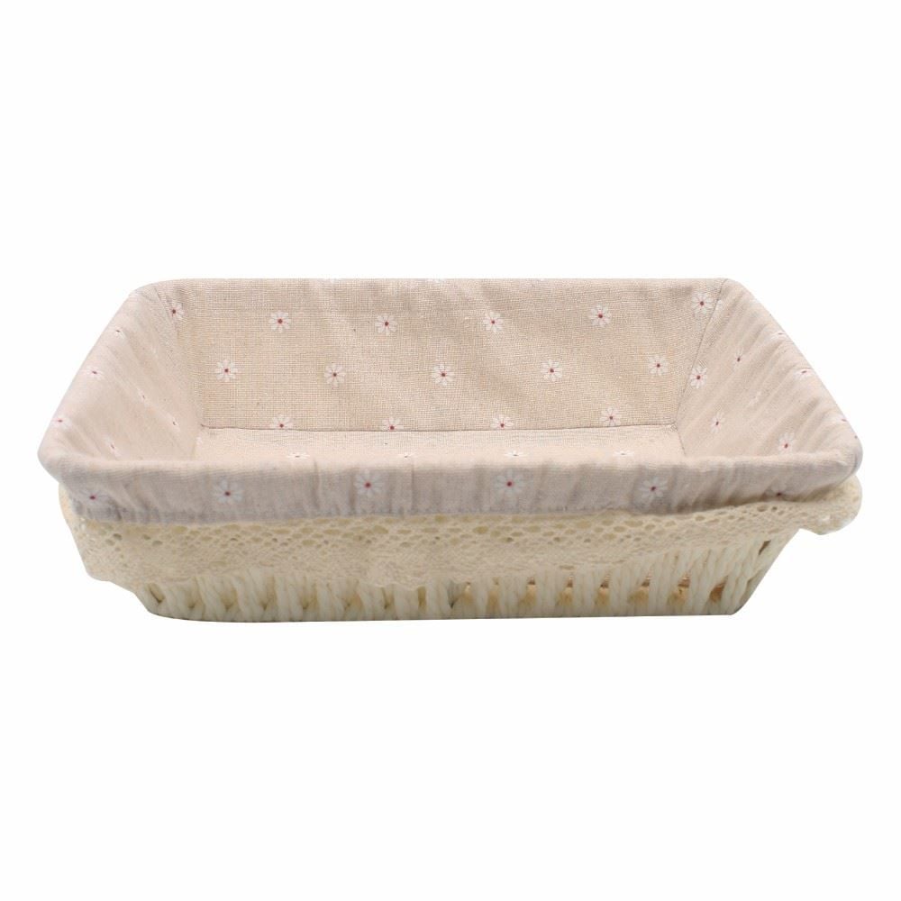 Cesto Retangular Com Forro De Tecido Havan Casa 32 Cm - Estampado