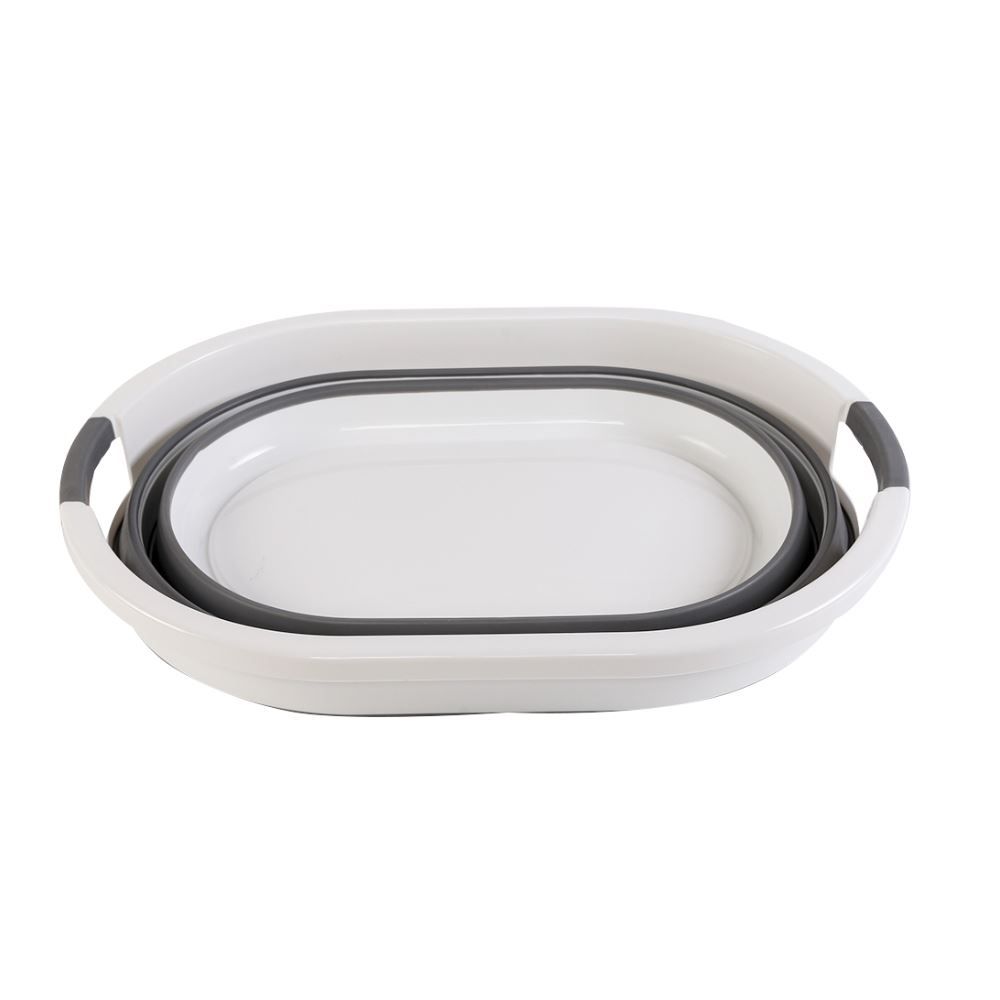 Cesto Retratil Camesa 26L - Branco e Cinza 