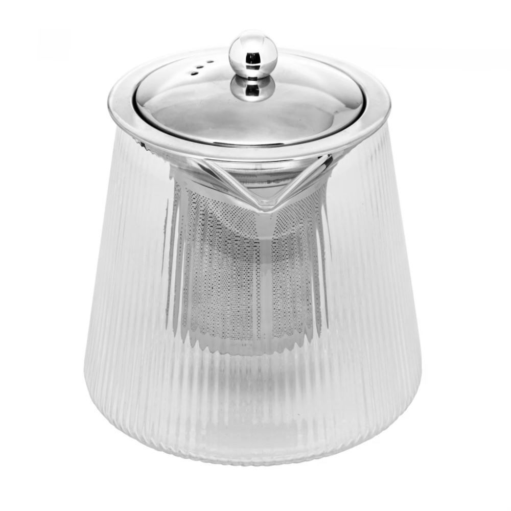 Chaleira de Vidro com Difusor Lines Wolff 750Ml - Transparente 