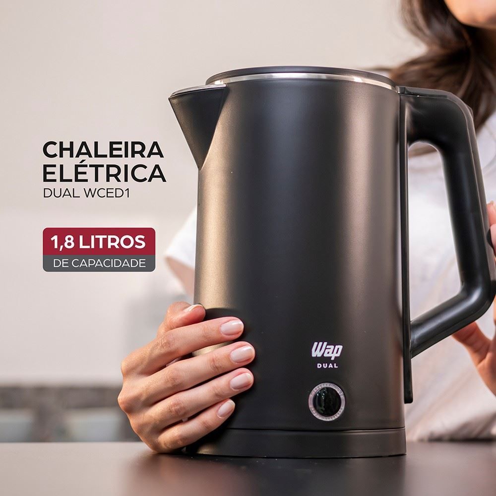 Chaleira Elétrica Wap Dual Wced1 1,8 Litros Duplo Revestimento
