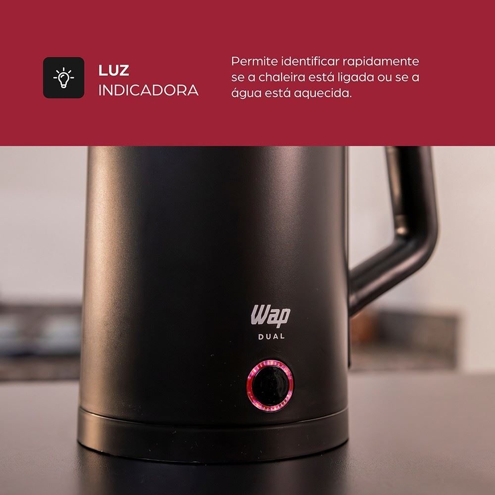 Chaleira Elétrica Wap Dual Wced1 1,8 Litros Duplo Revestimento