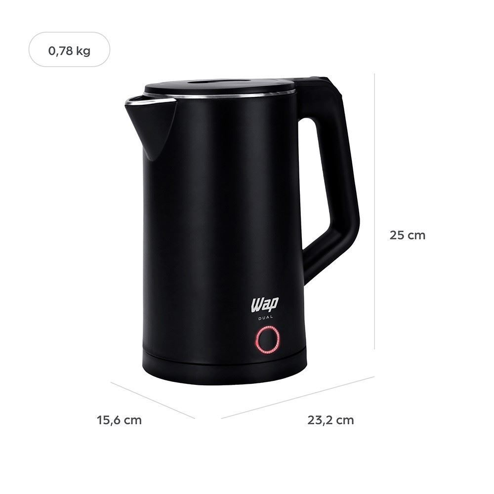 Chaleira Elétrica Wap Dual Wced1 1,8 Litros Duplo Revestimento