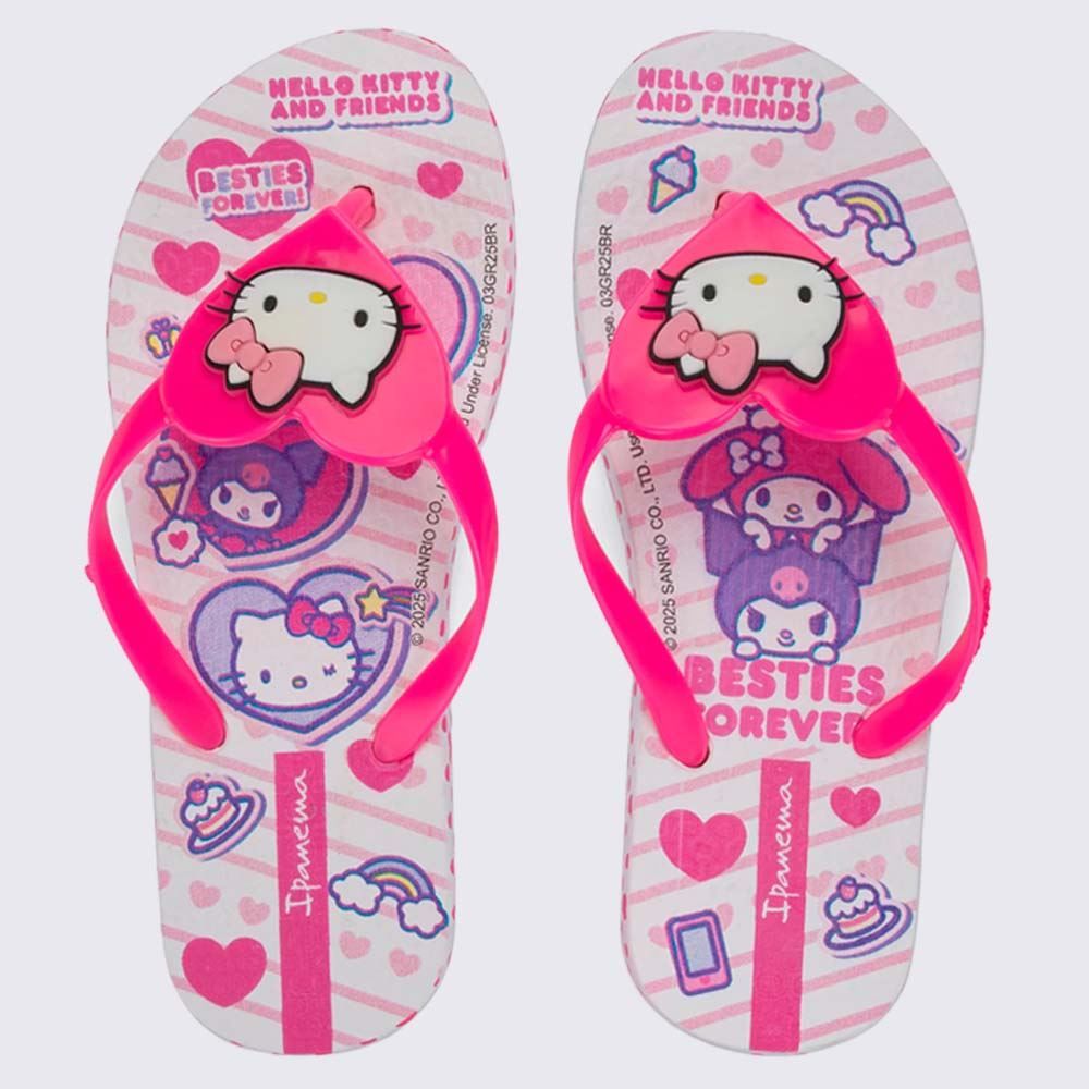 Chinelo Ipanema Infantil Hello Kitty And Friends