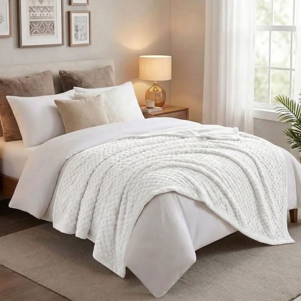 Cobertor Casal 100% Poliéster Imperial Havan Casa - Off White