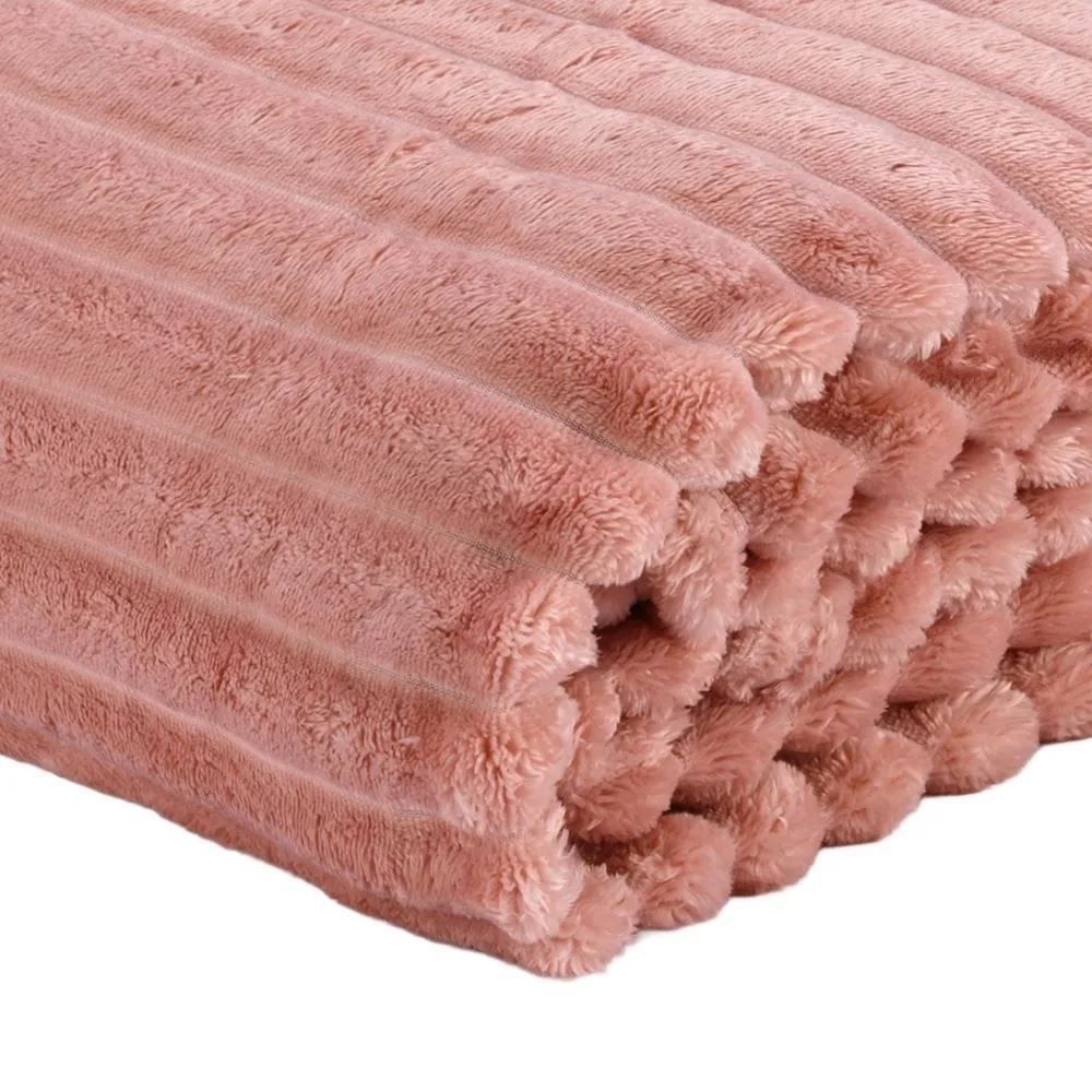 Cobertor Casal Canelado Premier Havan Casa - Rosa Pétala
