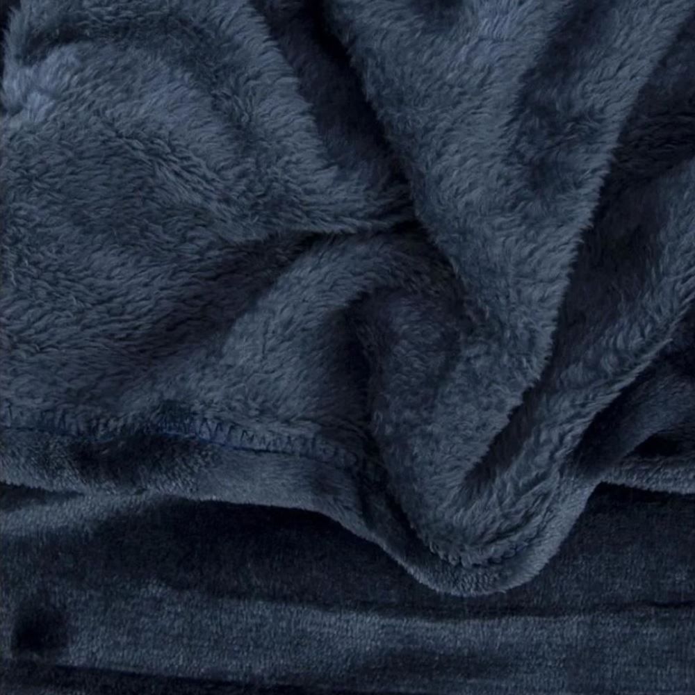 Cobertor Casal Neo Velour Camesa - Azul