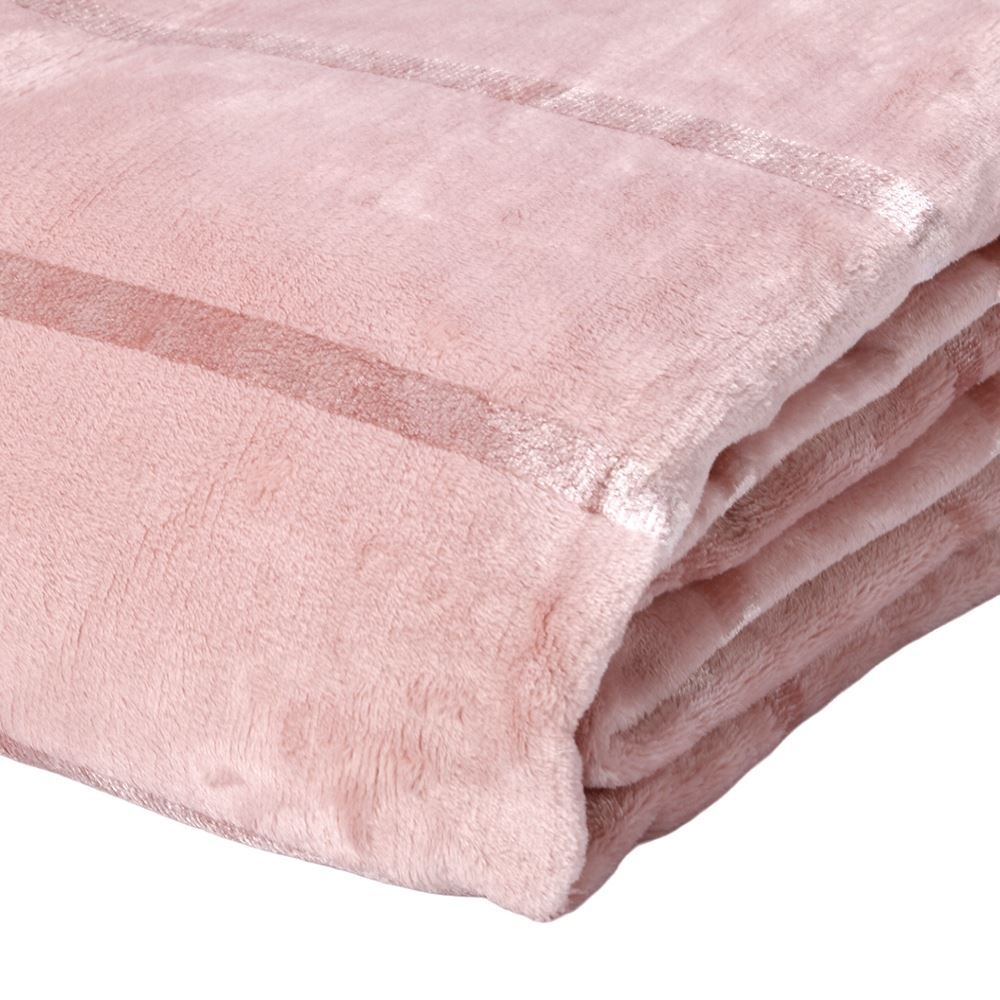 Cobertor King 100% Poliéster Elegance Havan Casa - Rosa Pétala