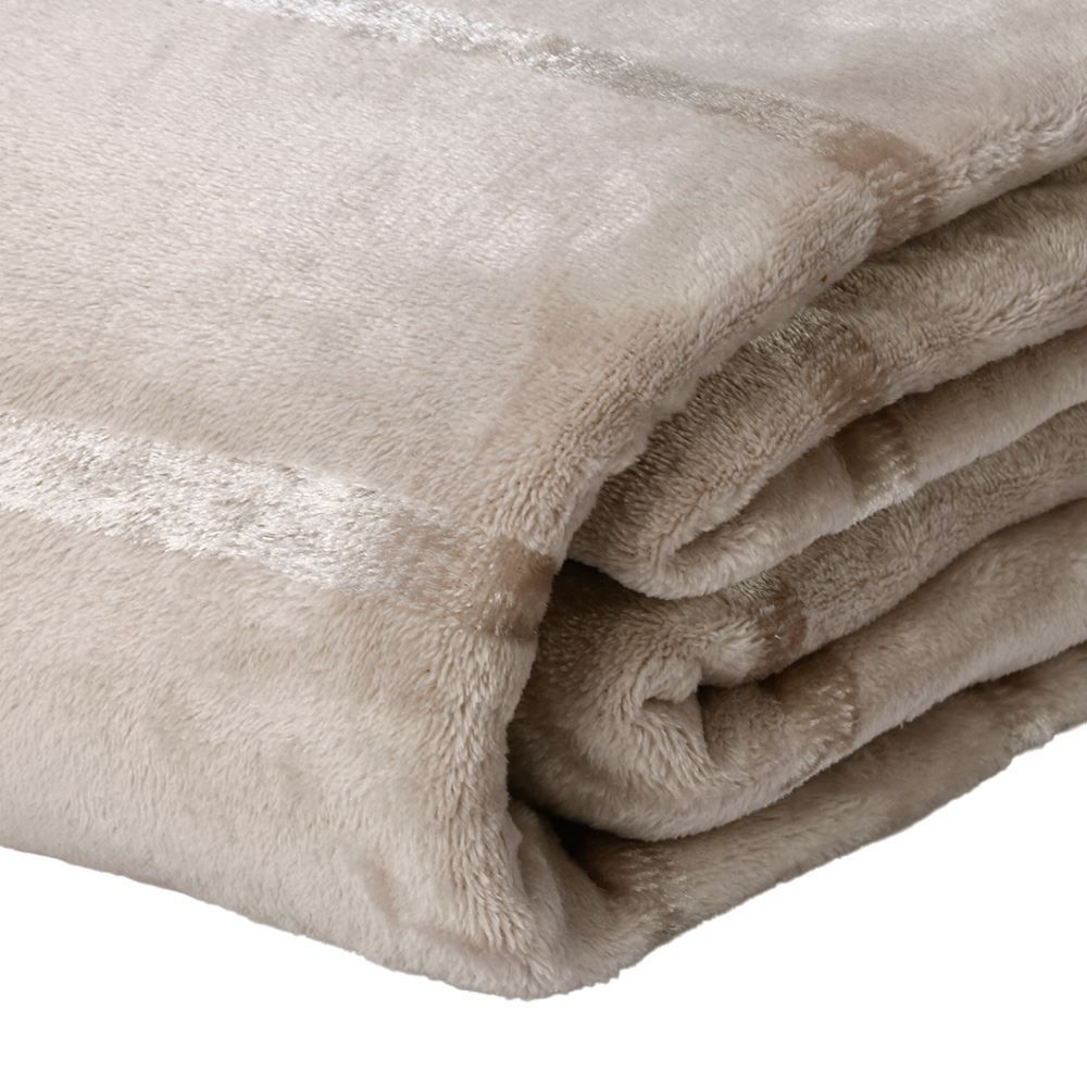 Cobertor King 100% Poliéster Elegance Havan Casa - Cru