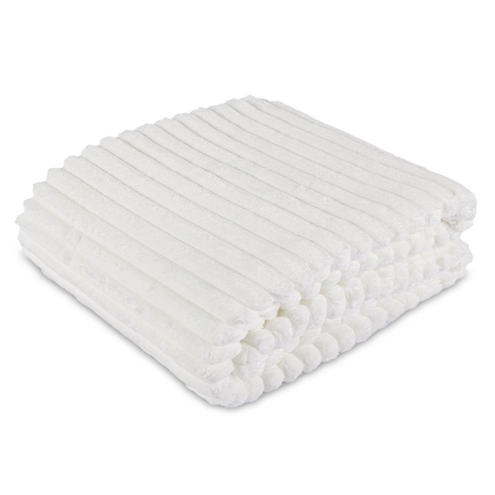 Cobertor King 100% Poliéster Premier Canelado Havan Casa - Off White