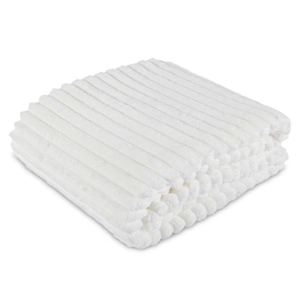 Cobertor King 100% Poliéster Premier Canelado Havan Casa - Off White