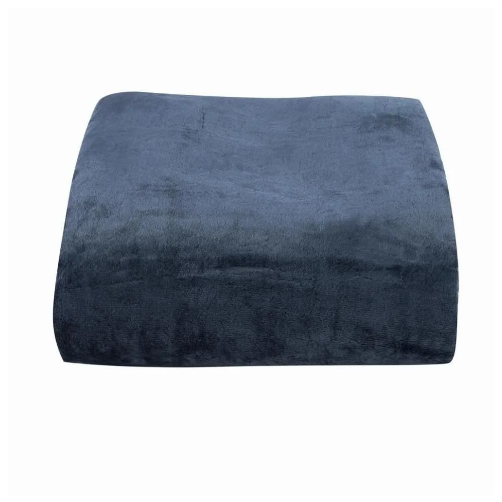 Cobertor King Microfibra Velour Neo Clássico Camesa - Azul Escuro