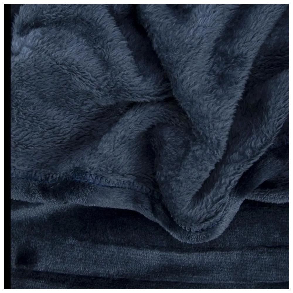 Cobertor King Microfibra Velour Neo Clássico Camesa - Azul Escuro