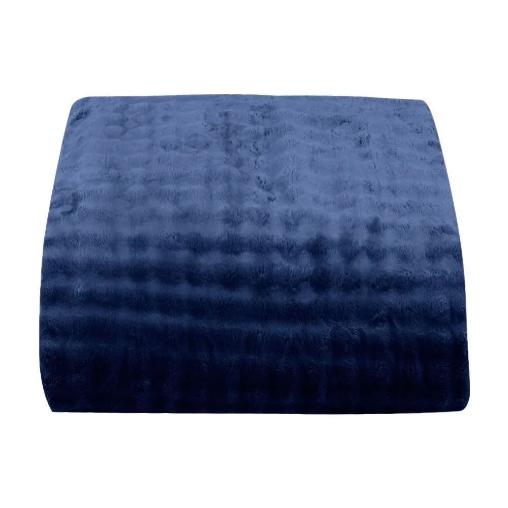 Cobertor King Requinte Sherpa Havan Casa - Midnight Blue