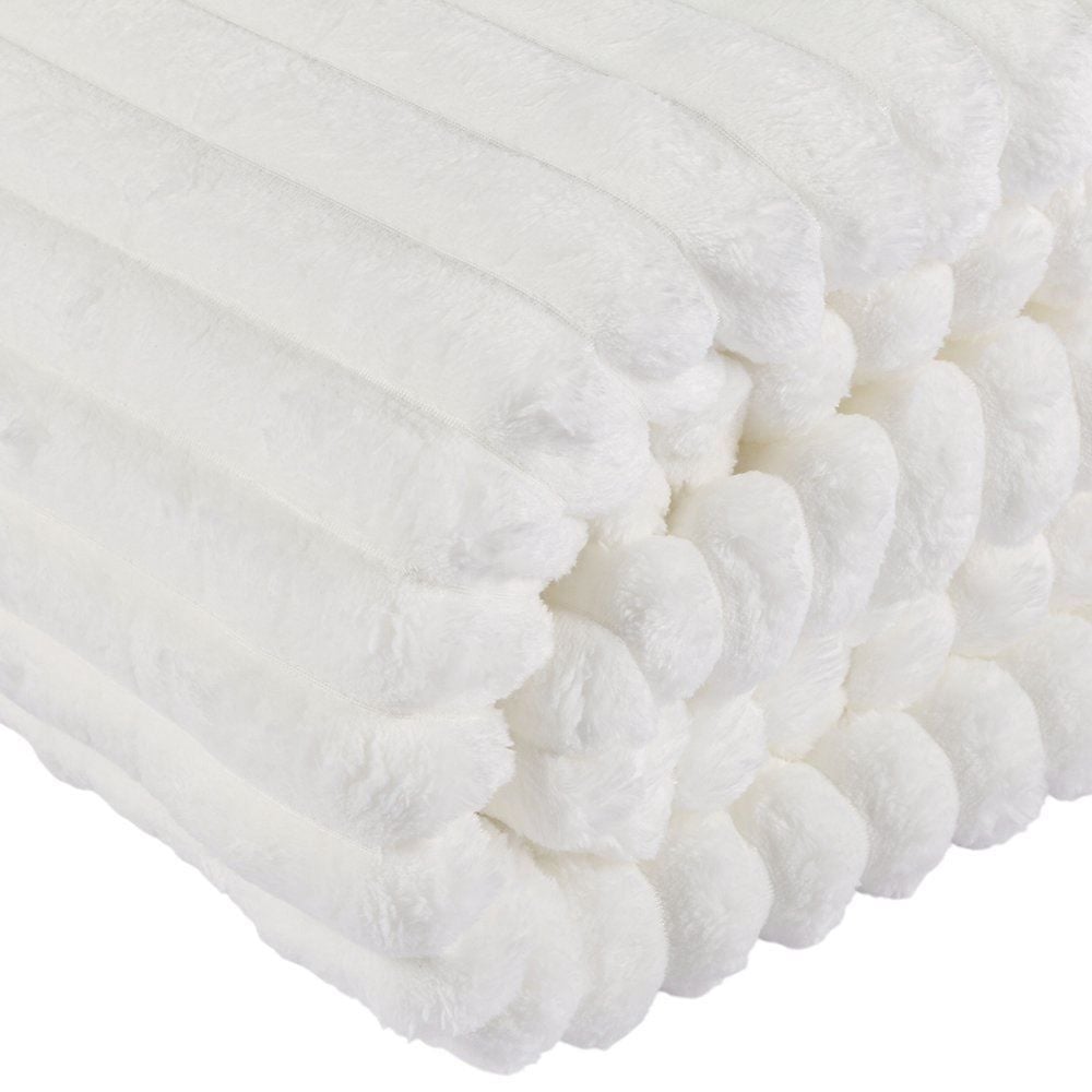 Cobertor Queen 100% Poliéster Premier Canelado Havan Casa - Off White