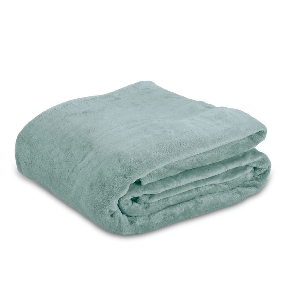 Cobertor Queen Liso 100% Poliéster Premier Havan Casa - Verde Capri