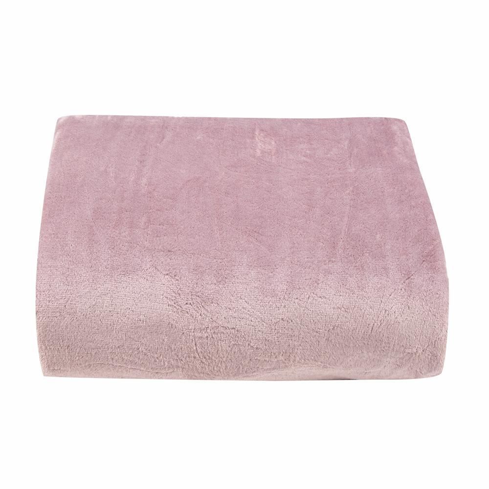 Cobertor Queen Microfibra Velour Neo Clássico Camesa - Rosa Bebê