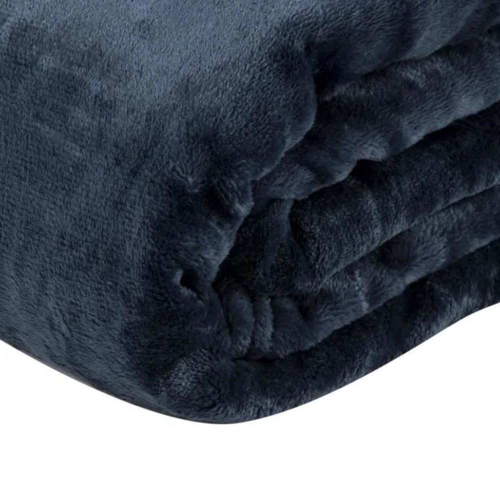 Cobertor Queen Neo Velour Camesa - Azul