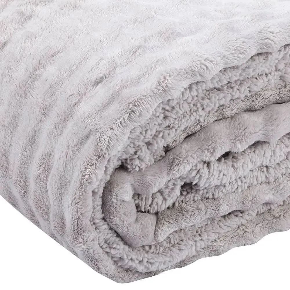 Cobertor Requinte Queen Sherpa Havan Casa - Ice
