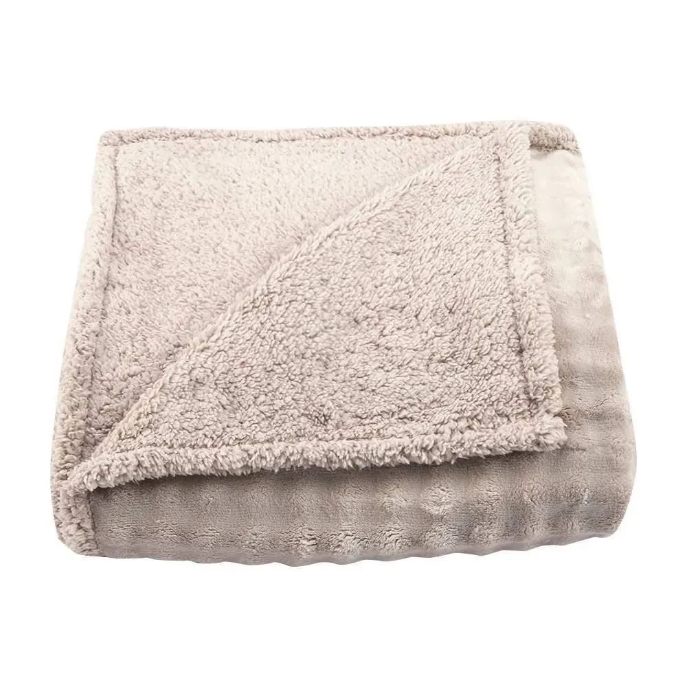Cobertor Requinte Queen Sherpa Havan Casa - Bege