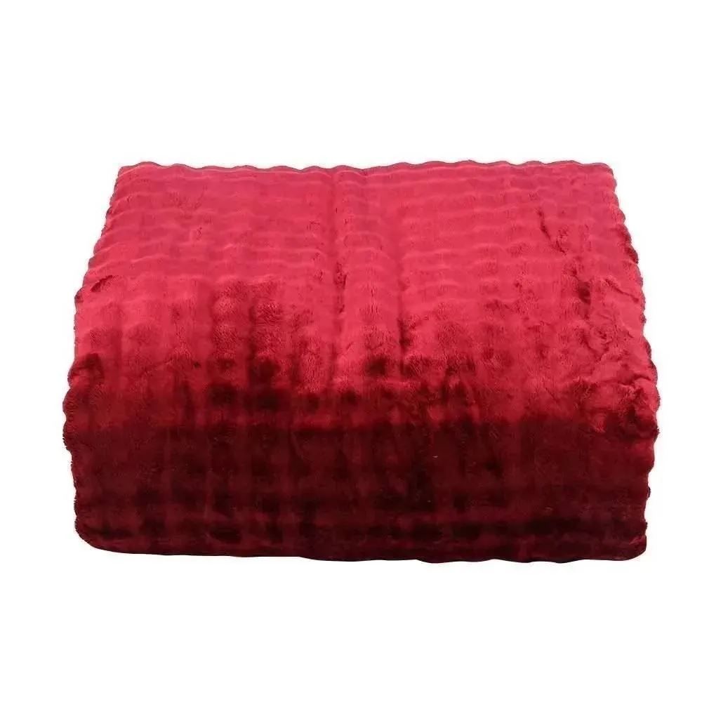 Cobertor Requinte Queen Sherpa Havan Casa - Bloodstone