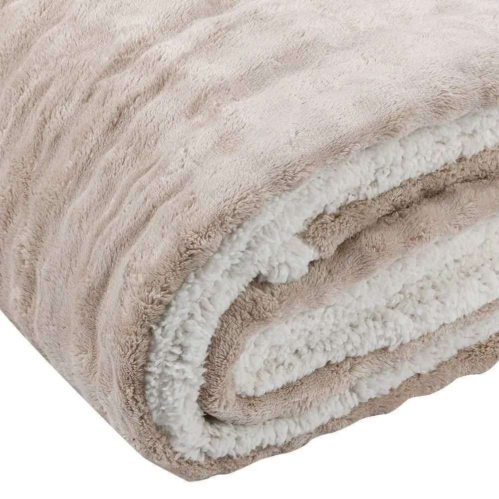 Cobertor Sherpa Queen Requinte Havan Casa - Bege