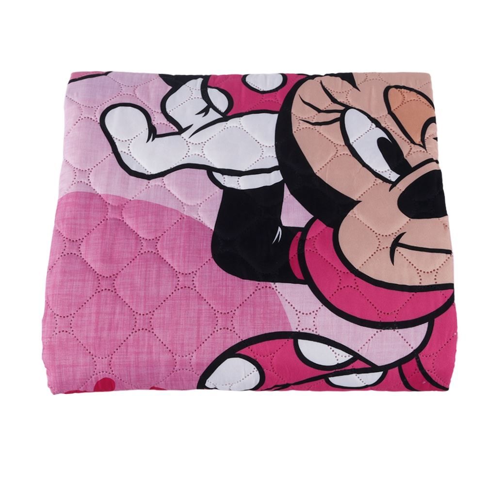 Cobre Leito Solteiro Infantil Disney Hedrons 1 Pç - Minnie Alegre