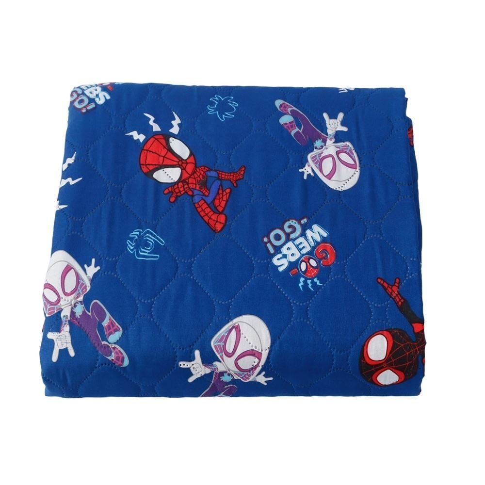 Cobre Leito Solteiro Disney Hedrons 1 Pç - Spidey Webs Rotativo