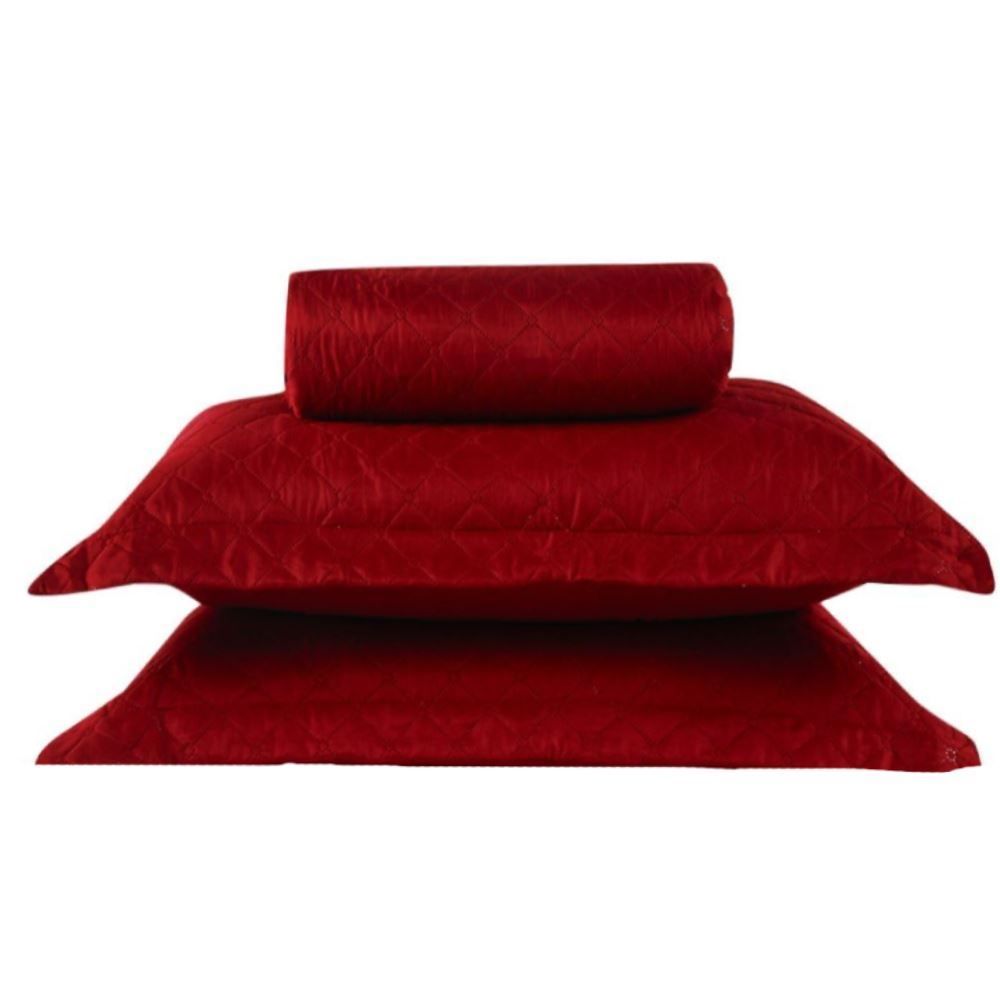 Kit Colcha King Lisa Versalhes Havan Casa 3 pçs  - Bloodstone