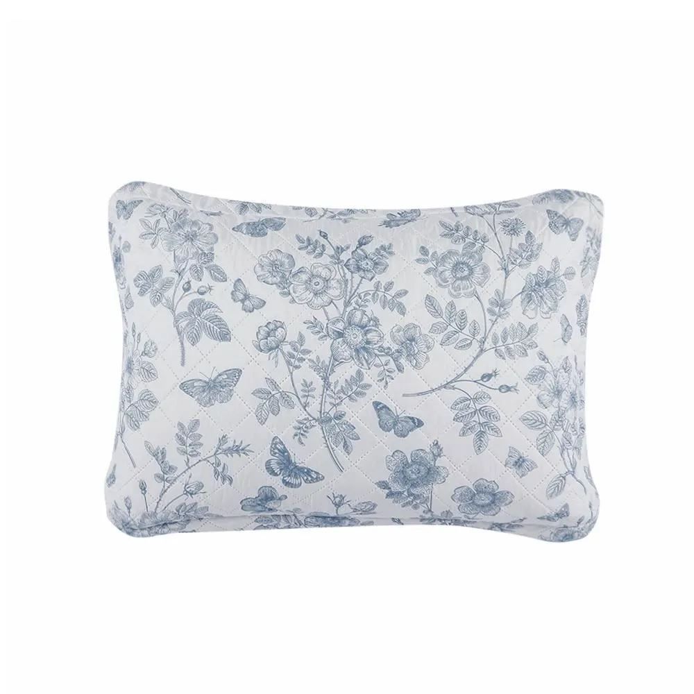 Kit Colcha King Versalhes Estampada Havan Casa 3 Peças - Floral Azul
