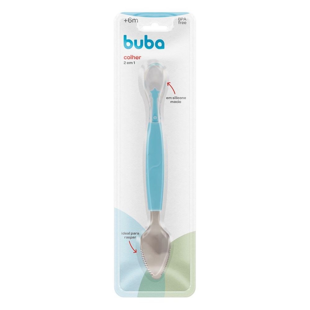 Colher 2 em 1 Buba - AZUL