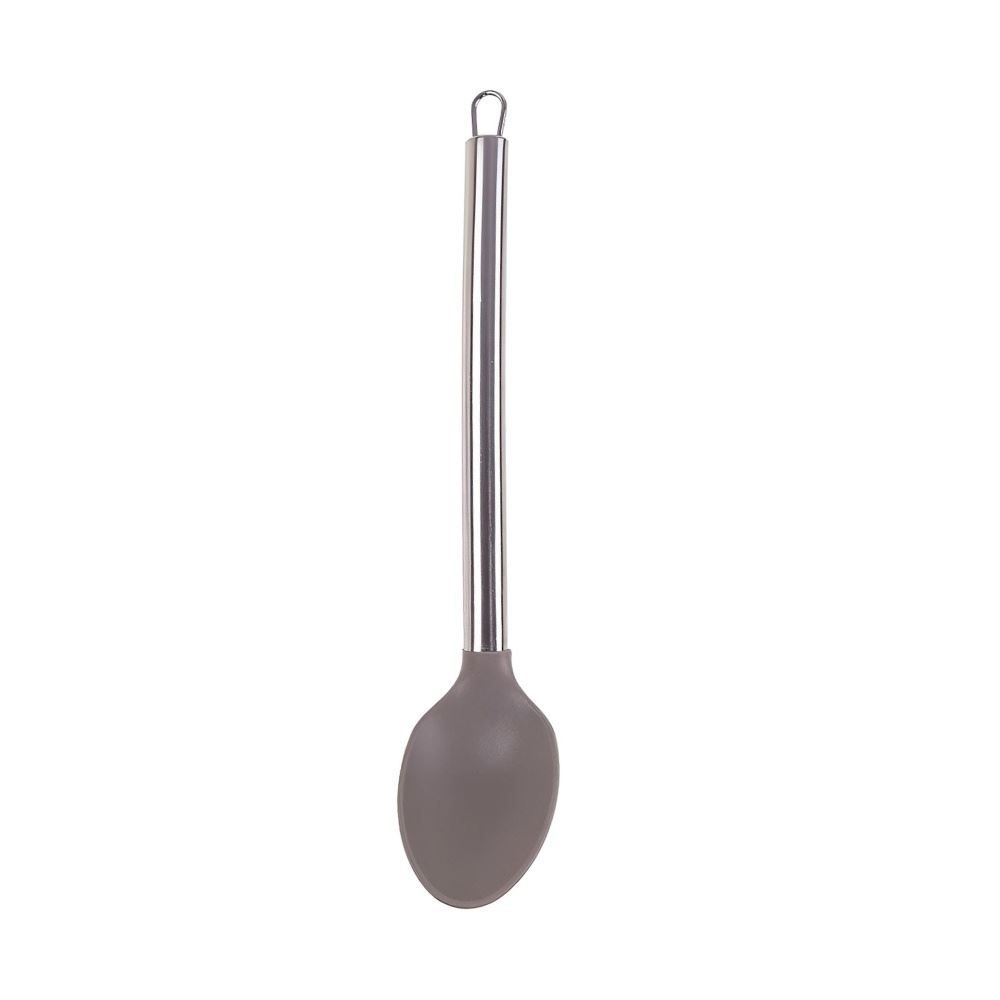 Colher Silicone Havan Casa com Cabo Inox 33Cm - Cinza