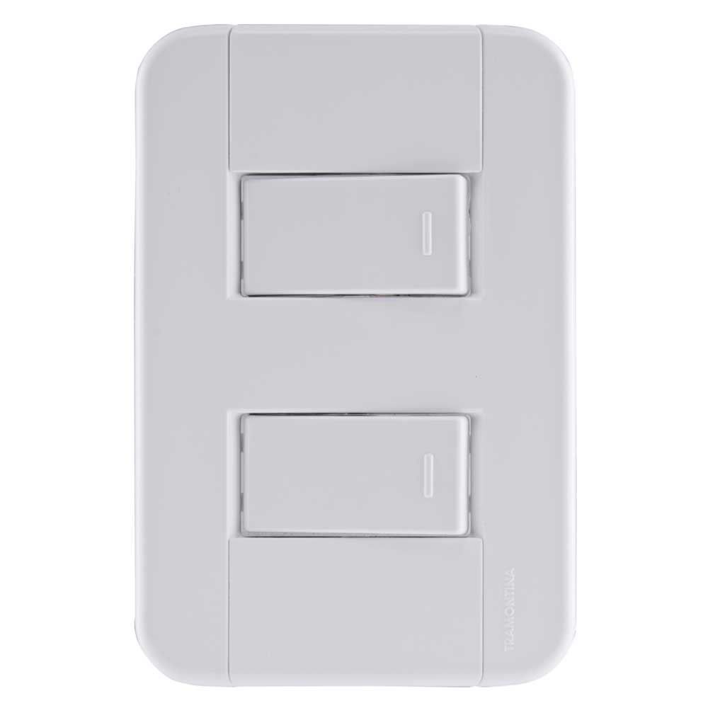 Conjunto 4X2 Com 2 Interruptores Simples 10A Tramontina - 57240040